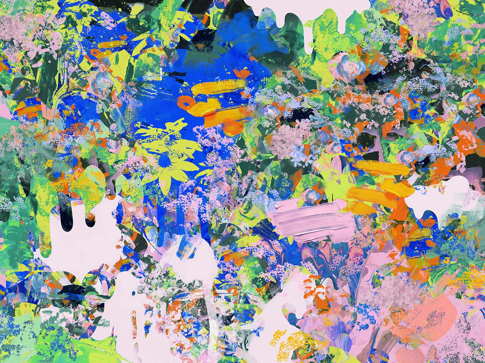 Floral Field, 30x40”, print on canvas