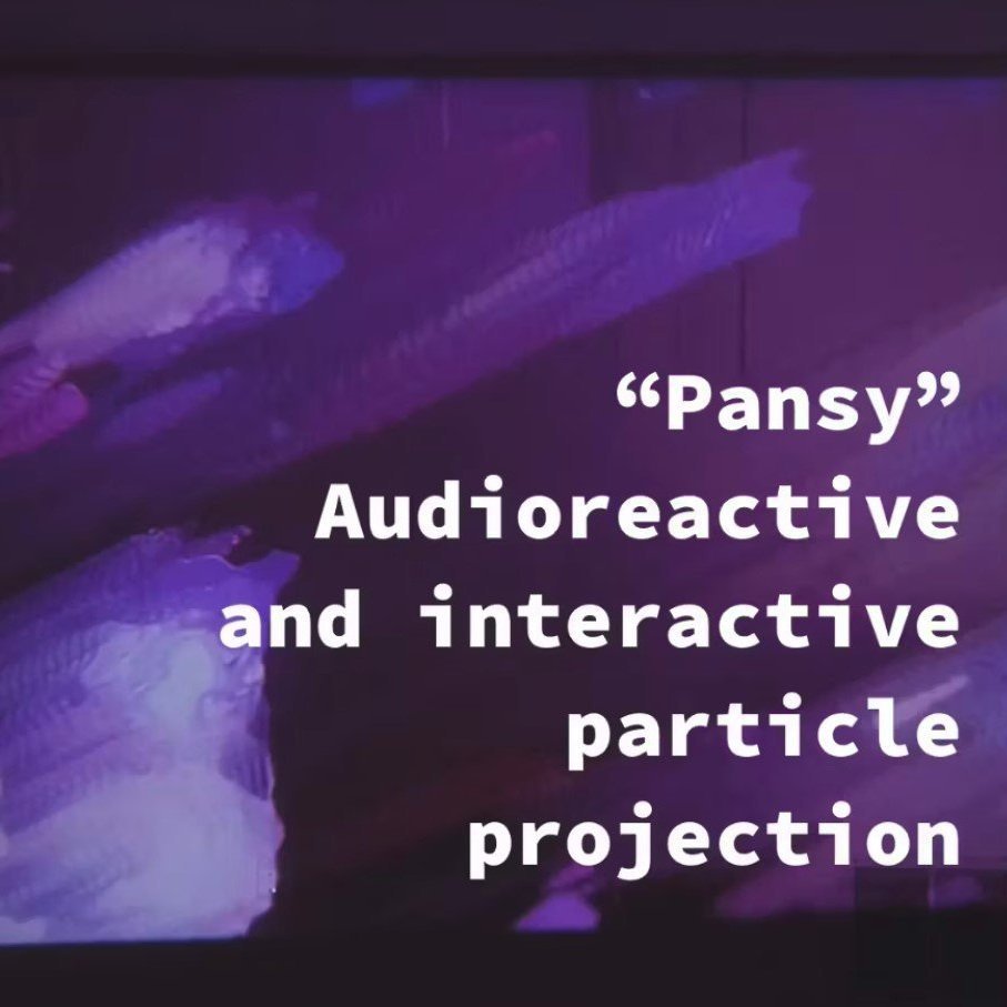 Pansy- audio reactive and interactive particle projection created in Touchdesigner