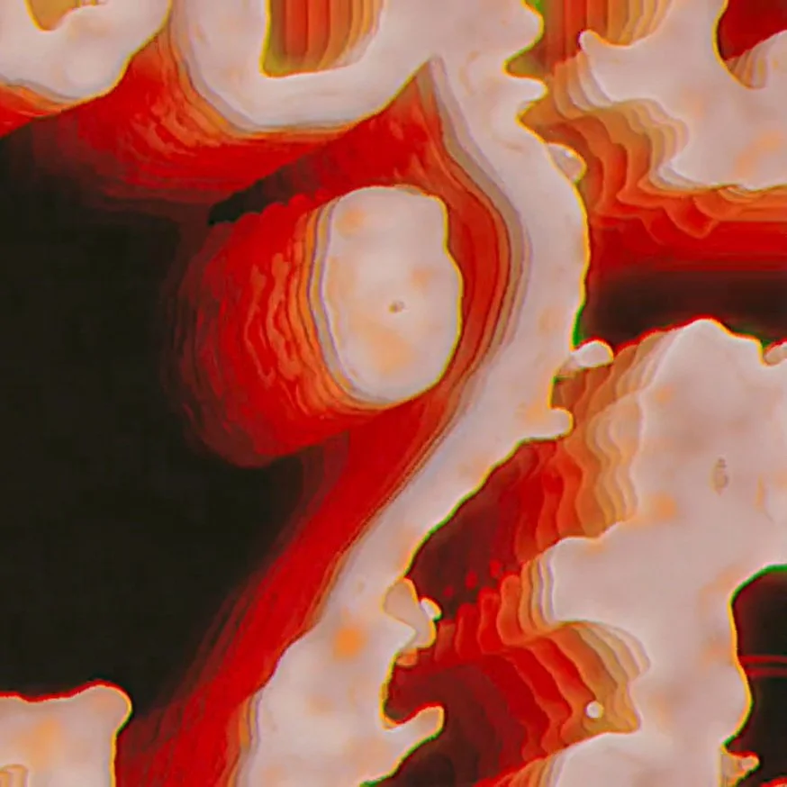 Regis- audio reactive and interactive particle projection created in Touchdesigner