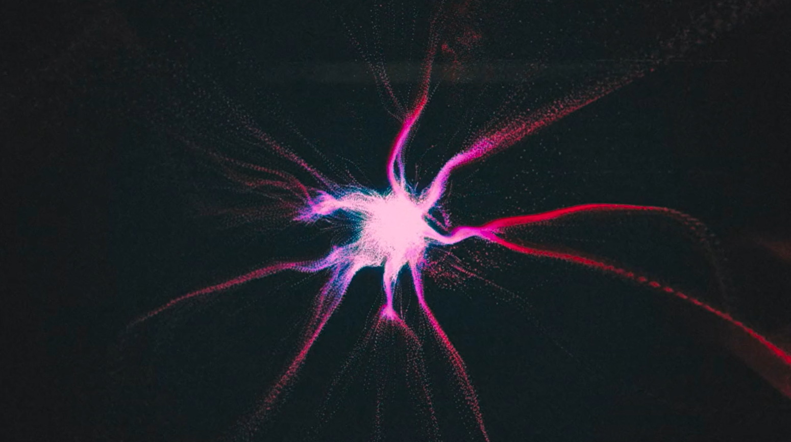 Audio reactive particle projection created in Touchdesigner