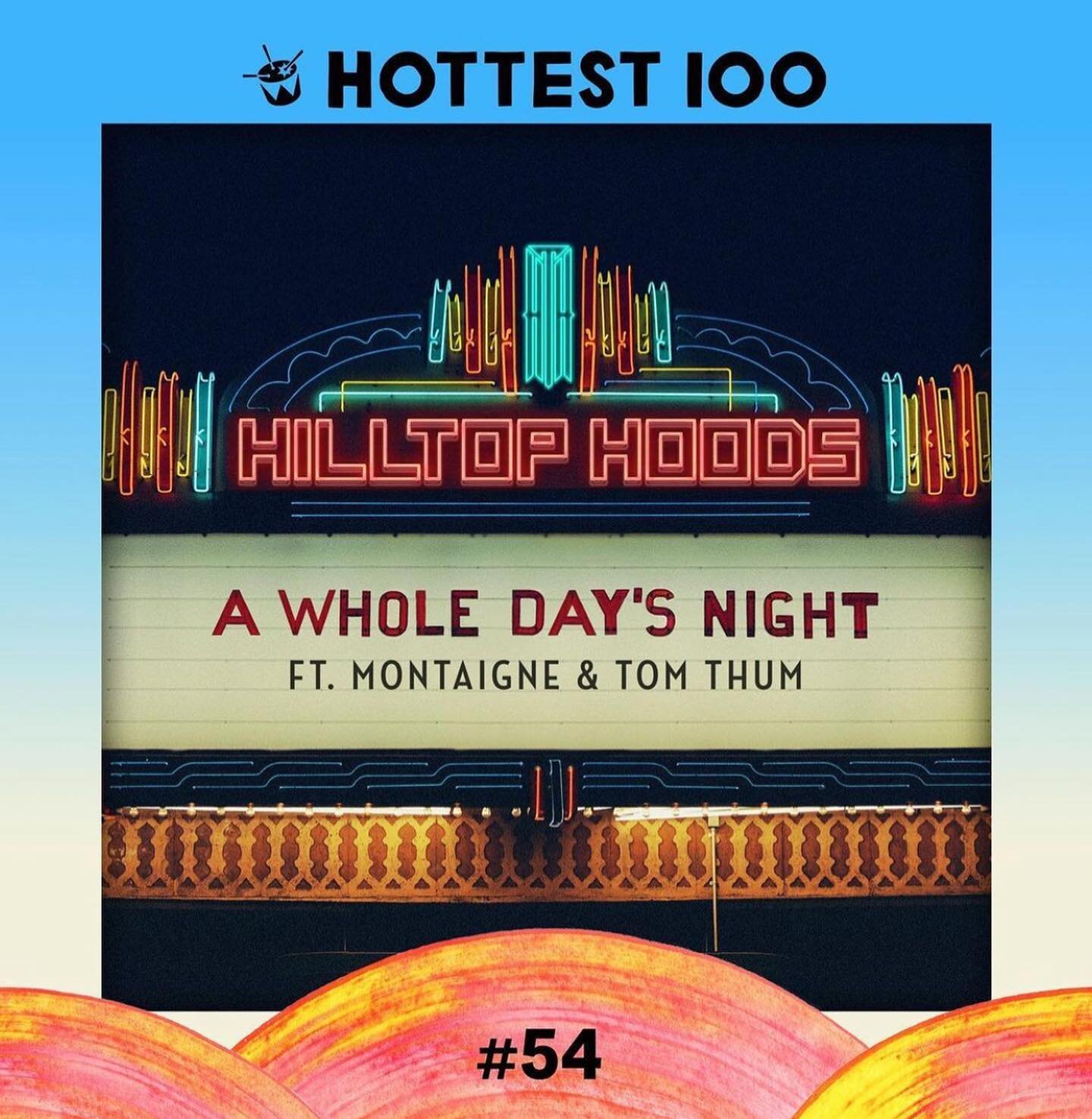 Major congrats and thanks to @hilltophoods for having me:
#54 with @actualmontaigne &amp; @tomthummer and #71 with @eamonofficial for @triple_j Hottest 100!