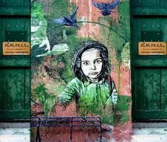 Things are looking up for women and girls in Victoria. Street art by Mr Shiz. 