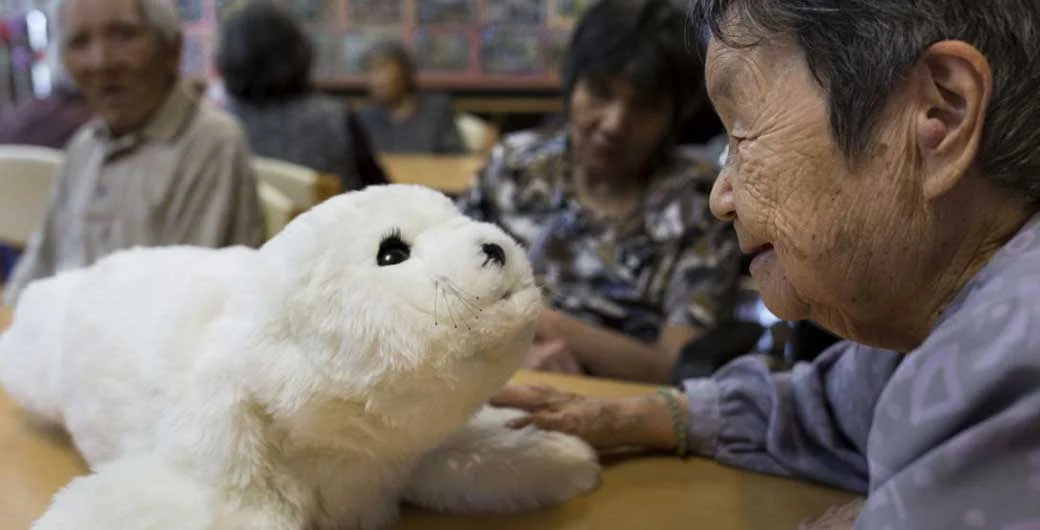 Paro, developed to help dementia patients (image source: Toronto Star )