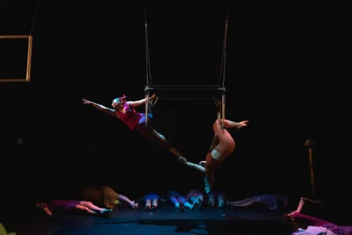 Two female circus performers from Vulcana