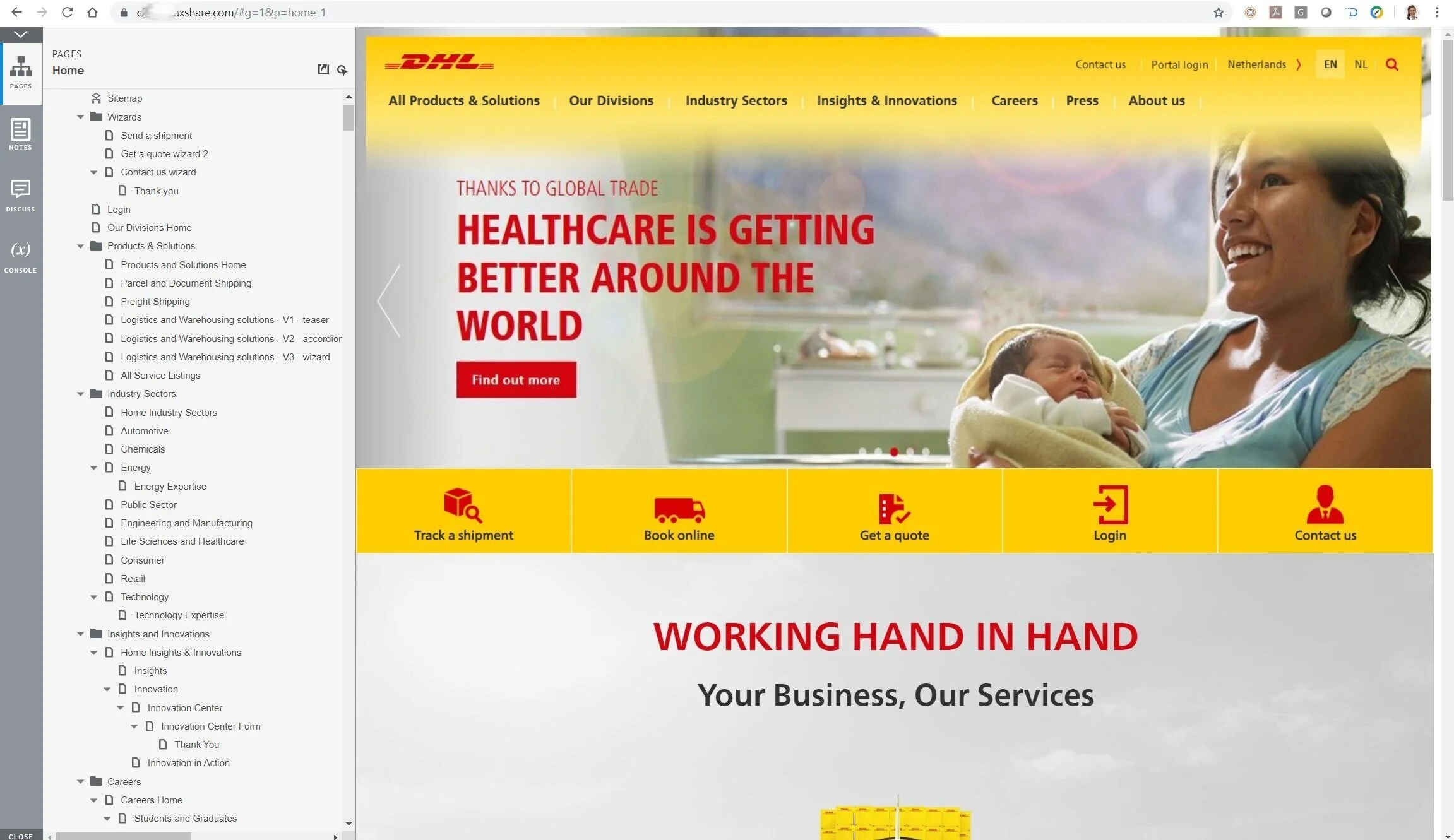 Clickable Axure wireframes