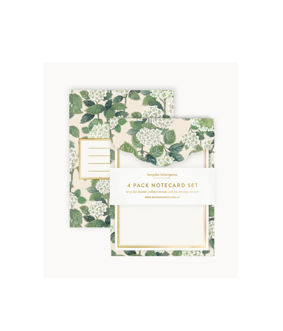 Hydrangea 4pk Notecard Set