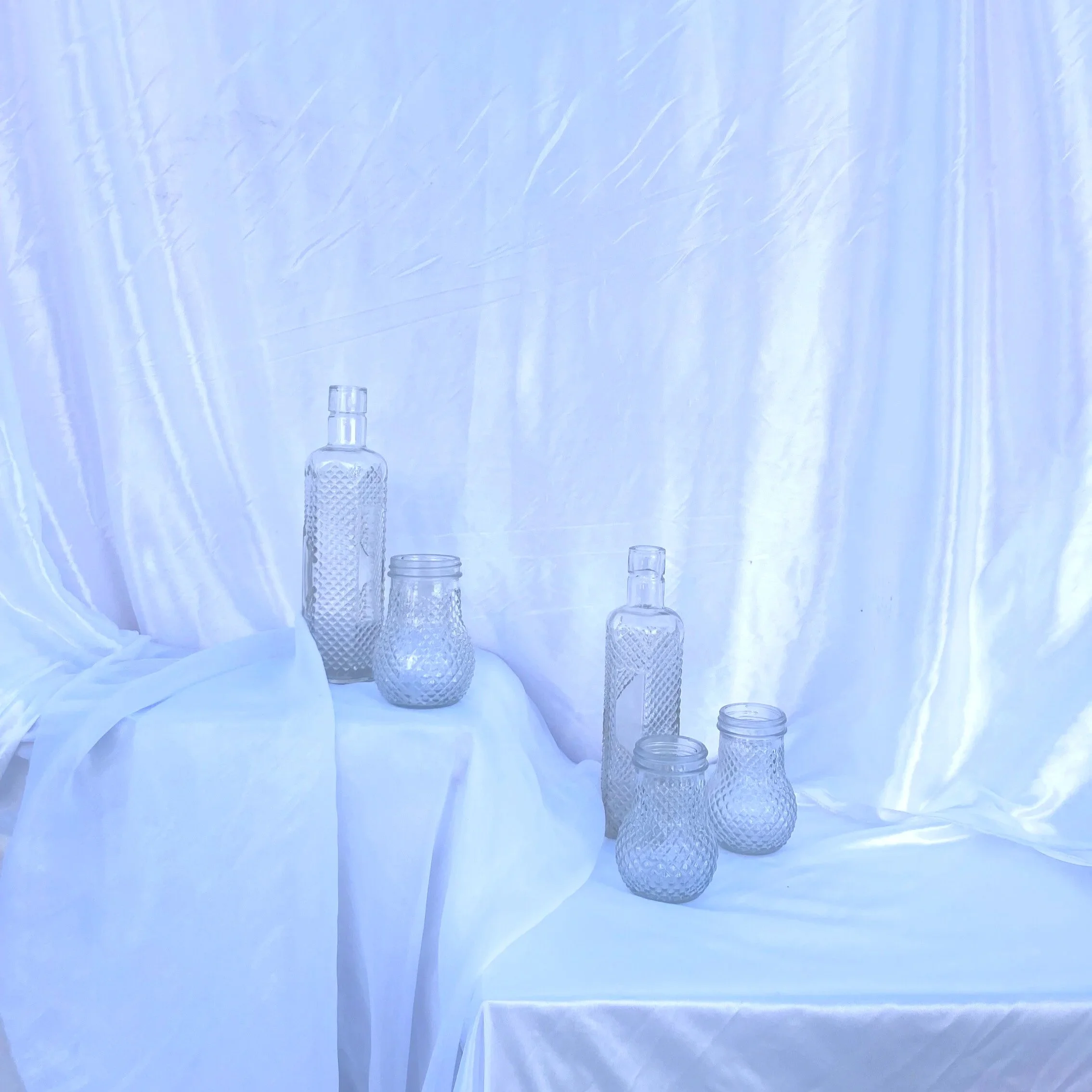 Tall & Short Crystal Cut Glass