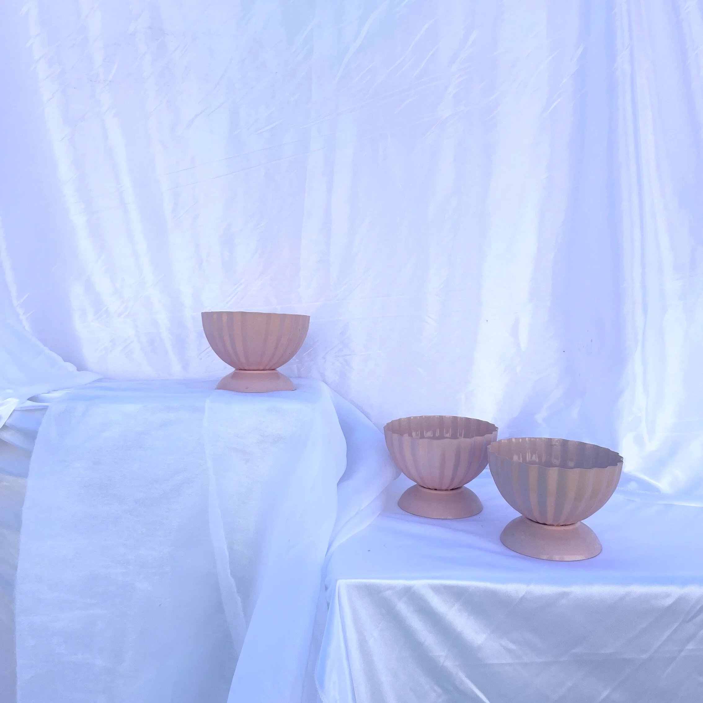 Small Ribbed Bowl - Pink