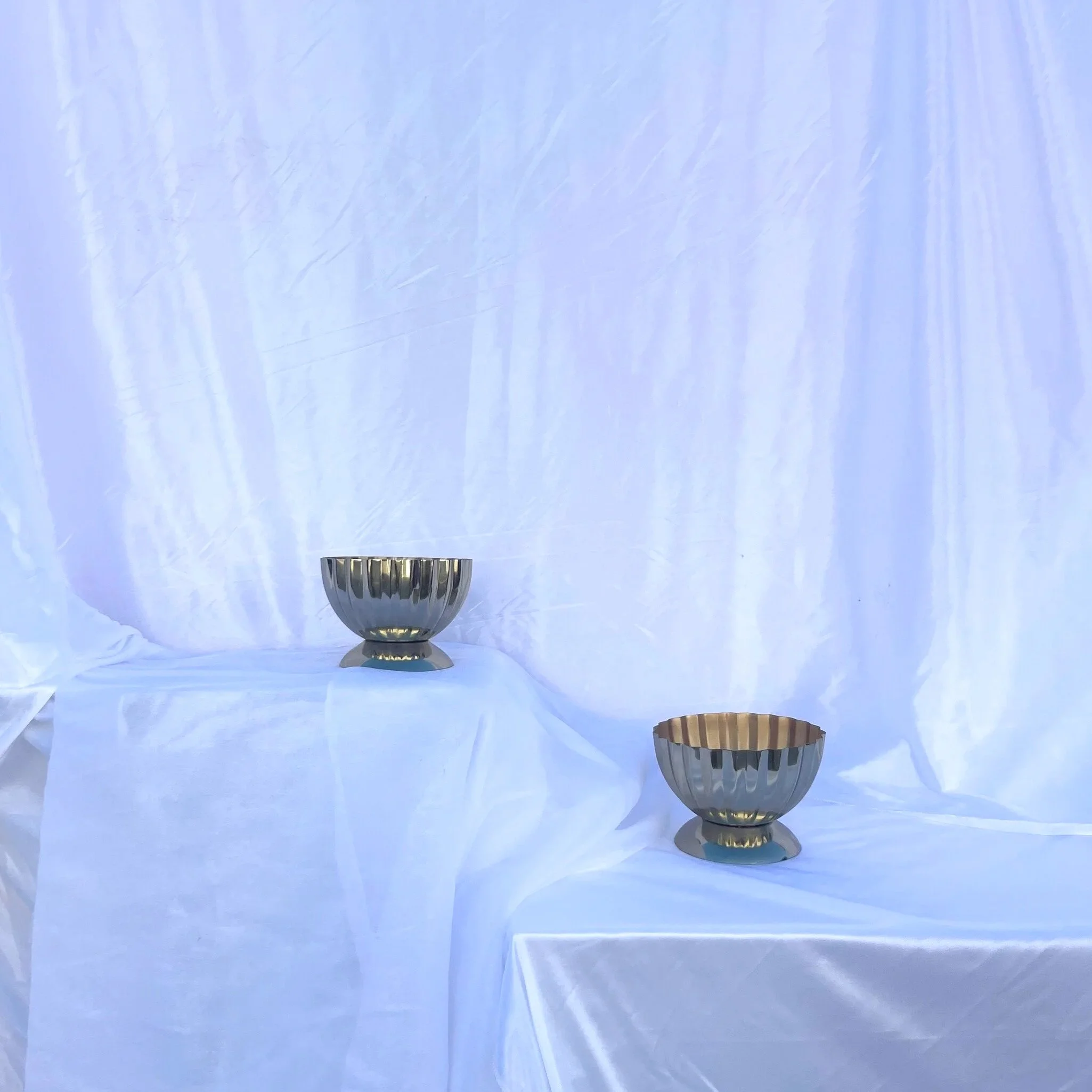 Small Ribbed Bowl - Gold