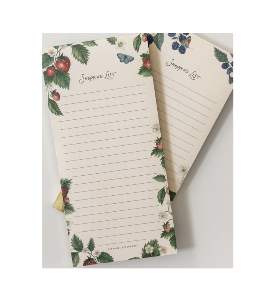 Strawberry Shopping List Notepad