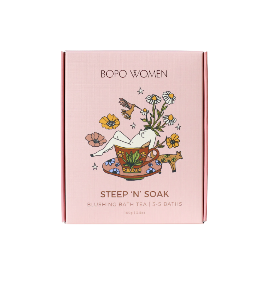 Bopo Womens’ Steep 'N' Soak Blushing Bath Tea