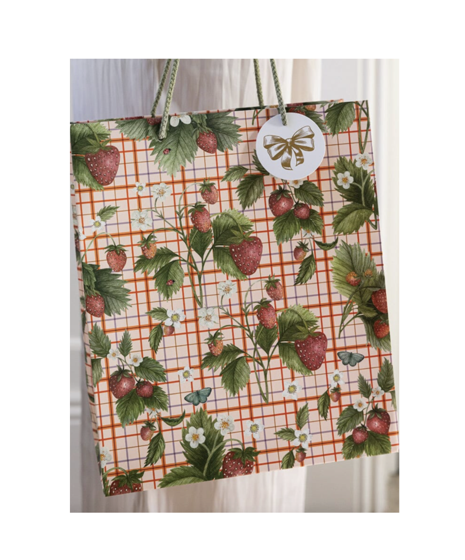 Large Gift Bag - Strawberries