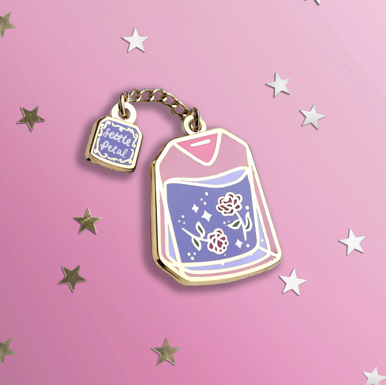 The Quirky Cup Collective - Settle Petal Teabag Pin