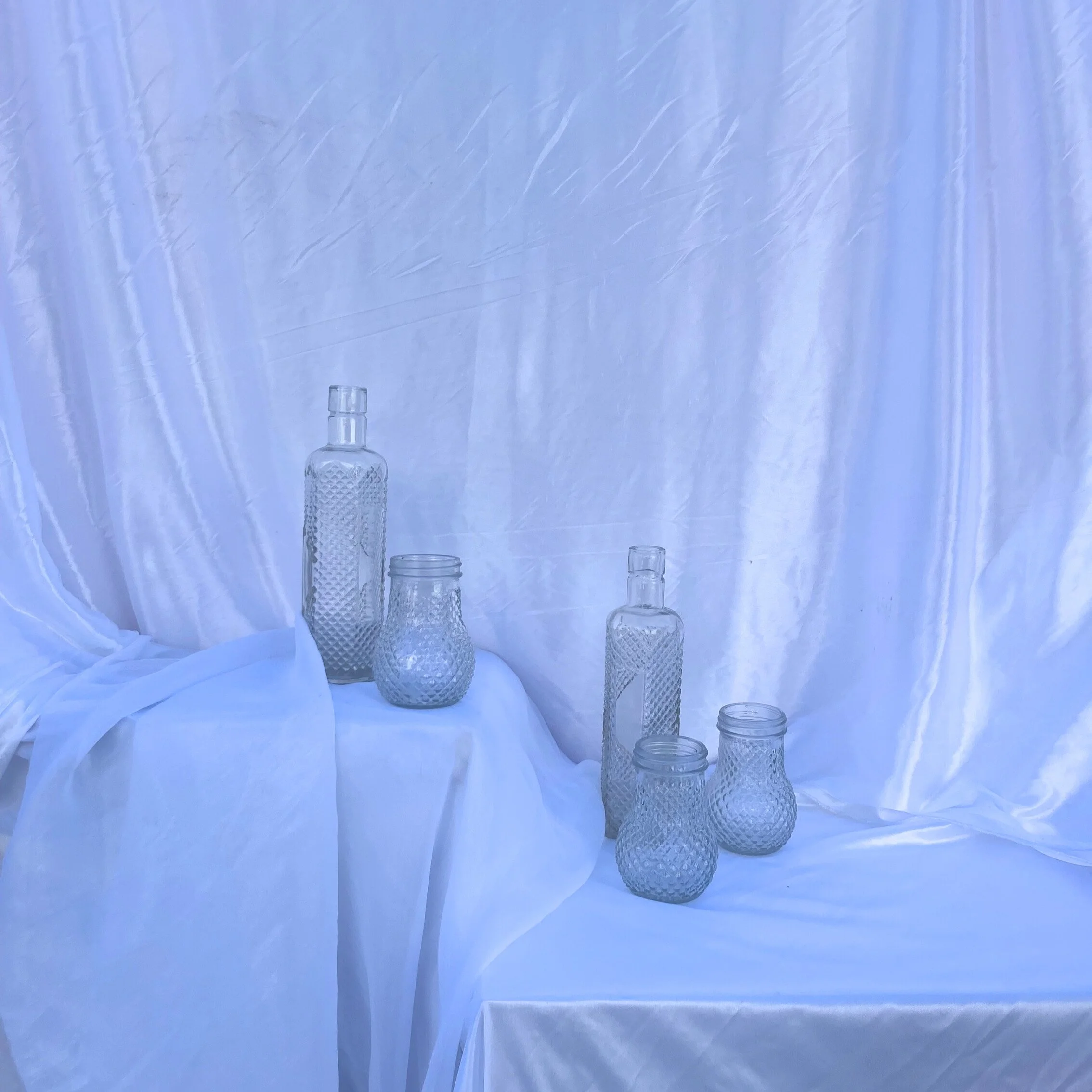 Tall & Short Crystal Cut Glass