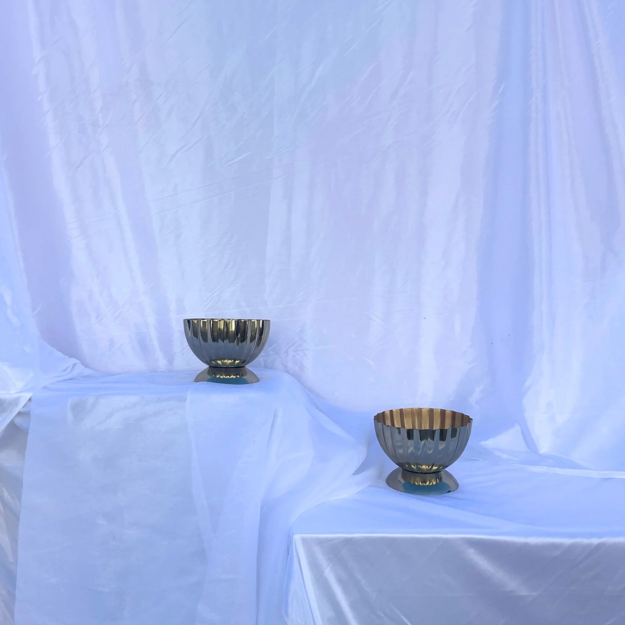 Small Ribbed Bowl - Gold