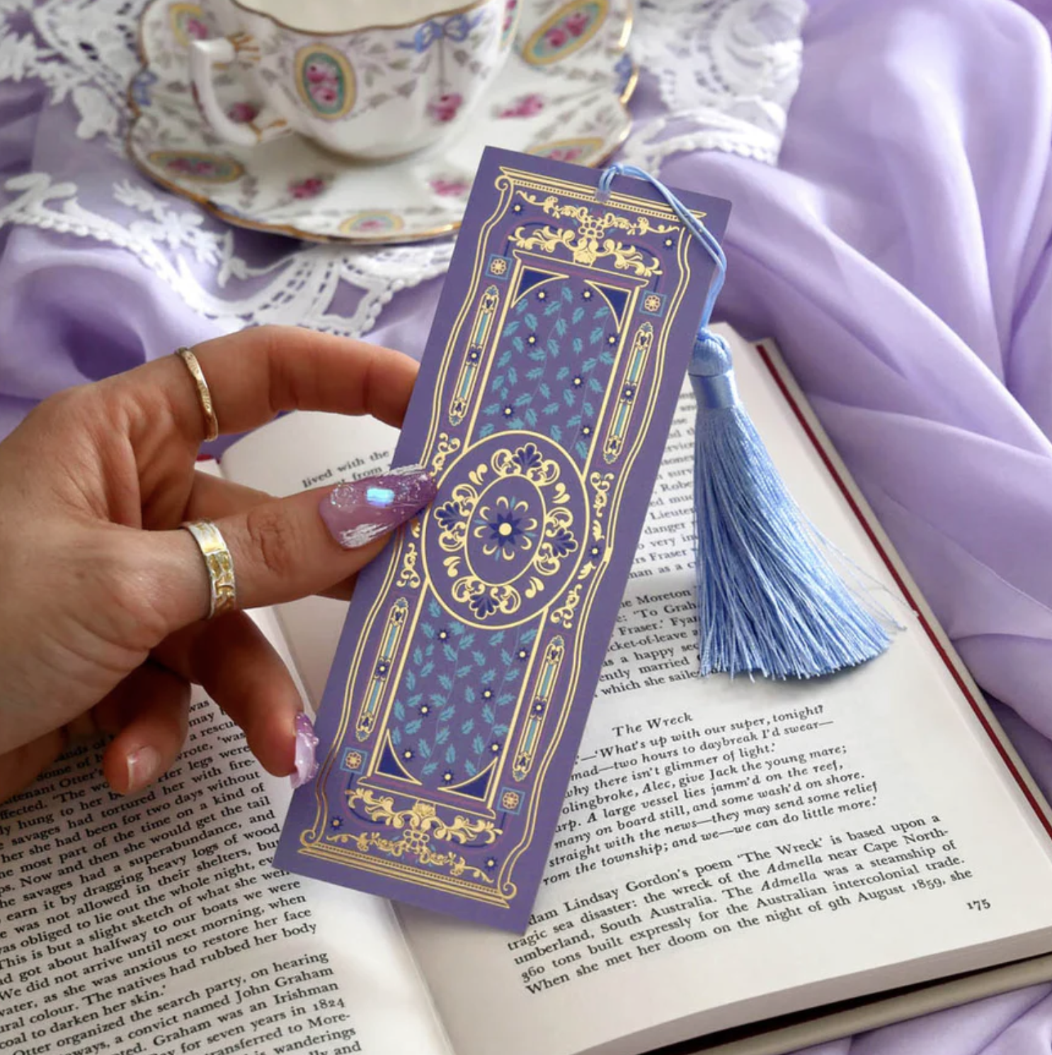 The Quirky Cup Collective - Literati Bookmark - Wisteria