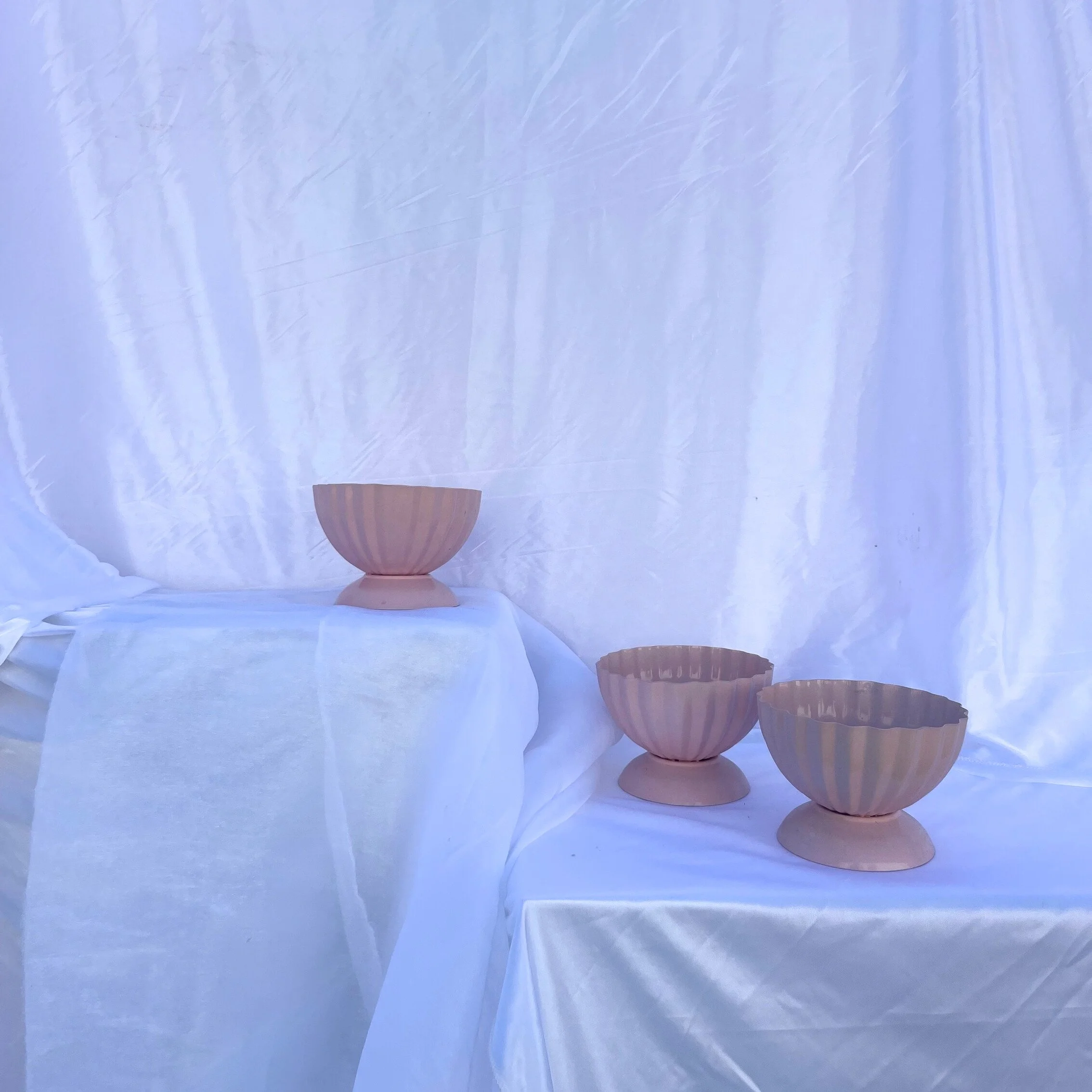 Small Ribbed Bowl - Pink
