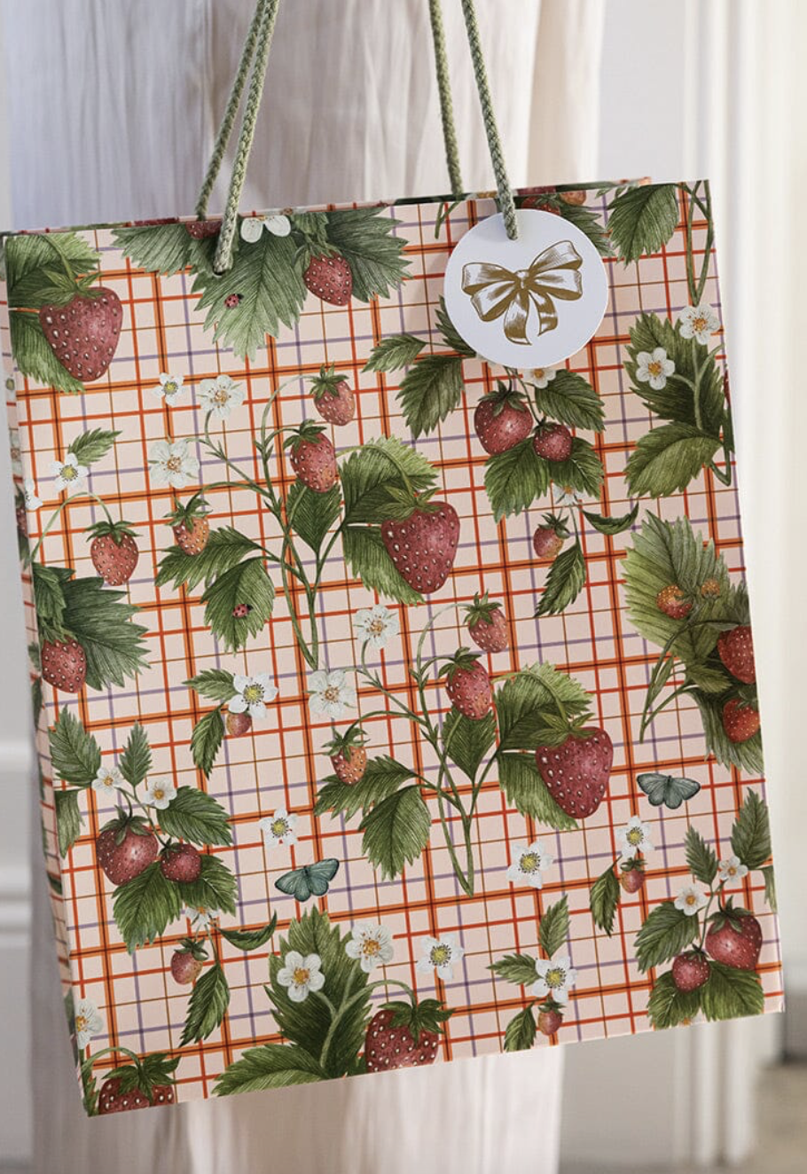 Large Gift Bag - Strawberries