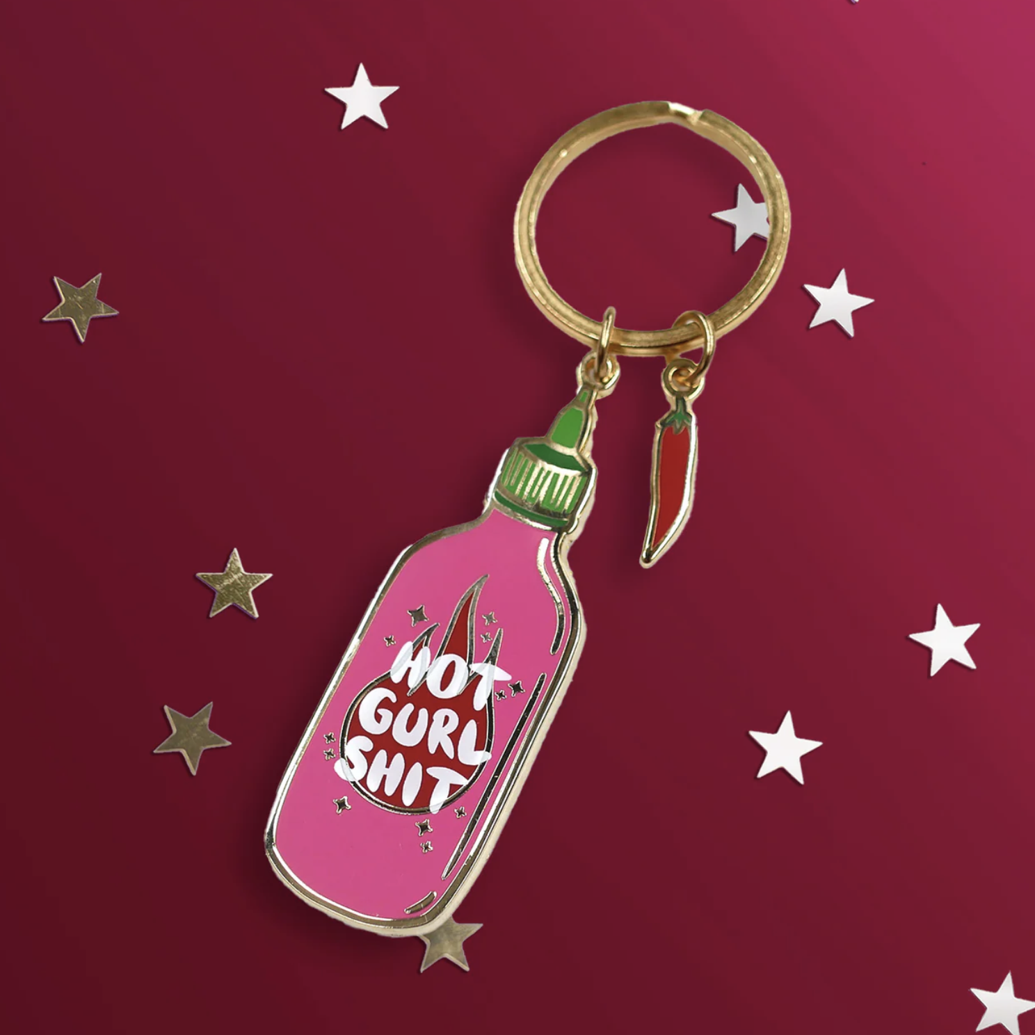 The Quirky Cup Collective - Hot Gurl Shit Keyring