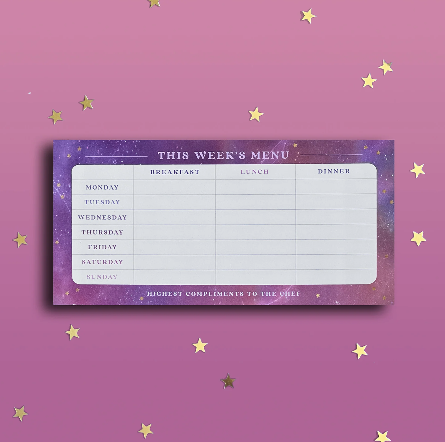 The Quirky Cup Collective - Meal Planner Notepad