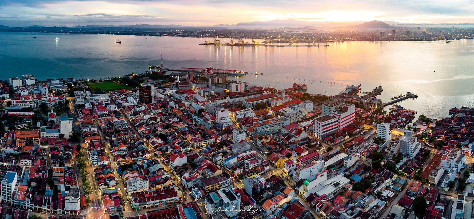 Penang Heritage zone, drone photography
