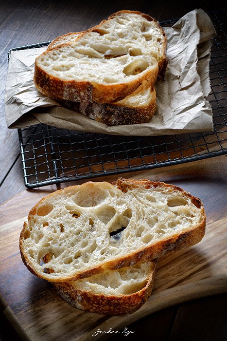 Slices of sourdough bread
