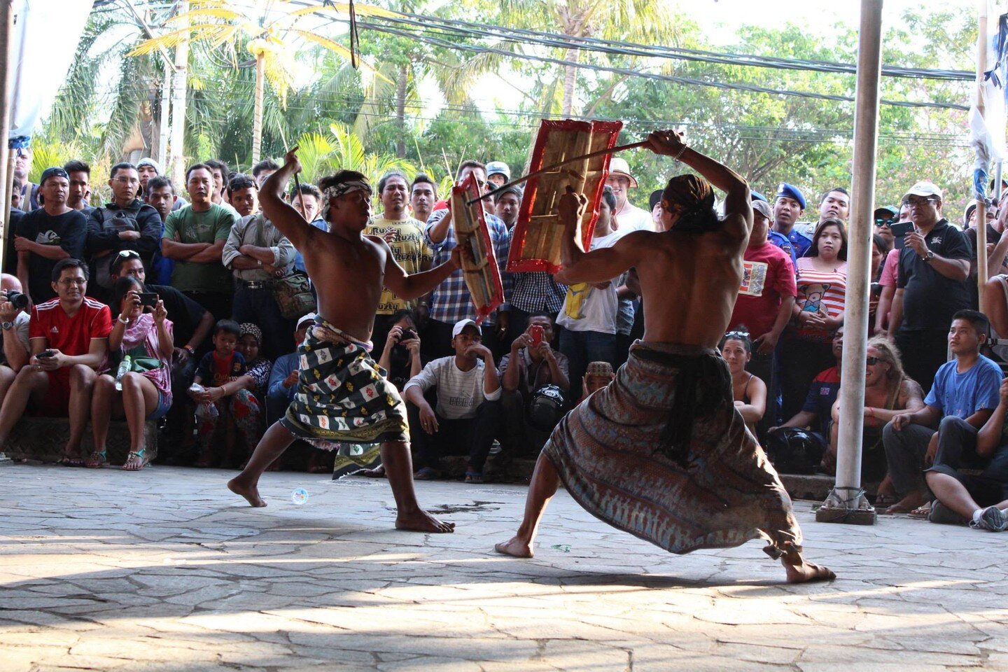 Perese means shield. Peresean tradition is the training tradition of old warriors in Lombok ethnics and kingdoms before the warriors go to war. Today, peresean has become a tradition for Sasak in Lombok, Nusa Tenggara, Indonesia as a ritual used to a