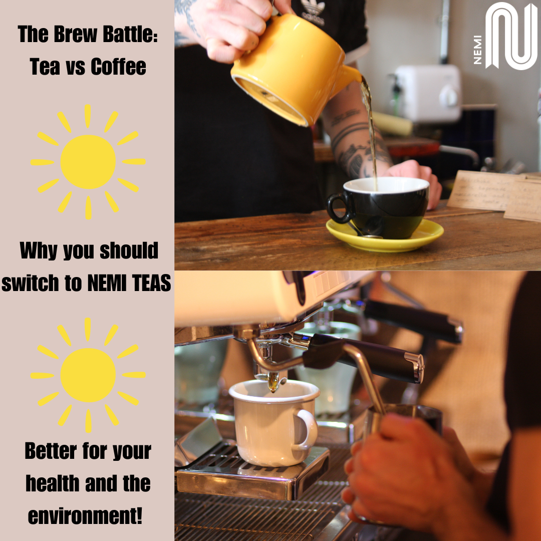 The Brew Battle: Tea vs. Coffee and Why NEMI Teas is the Healthier Choice