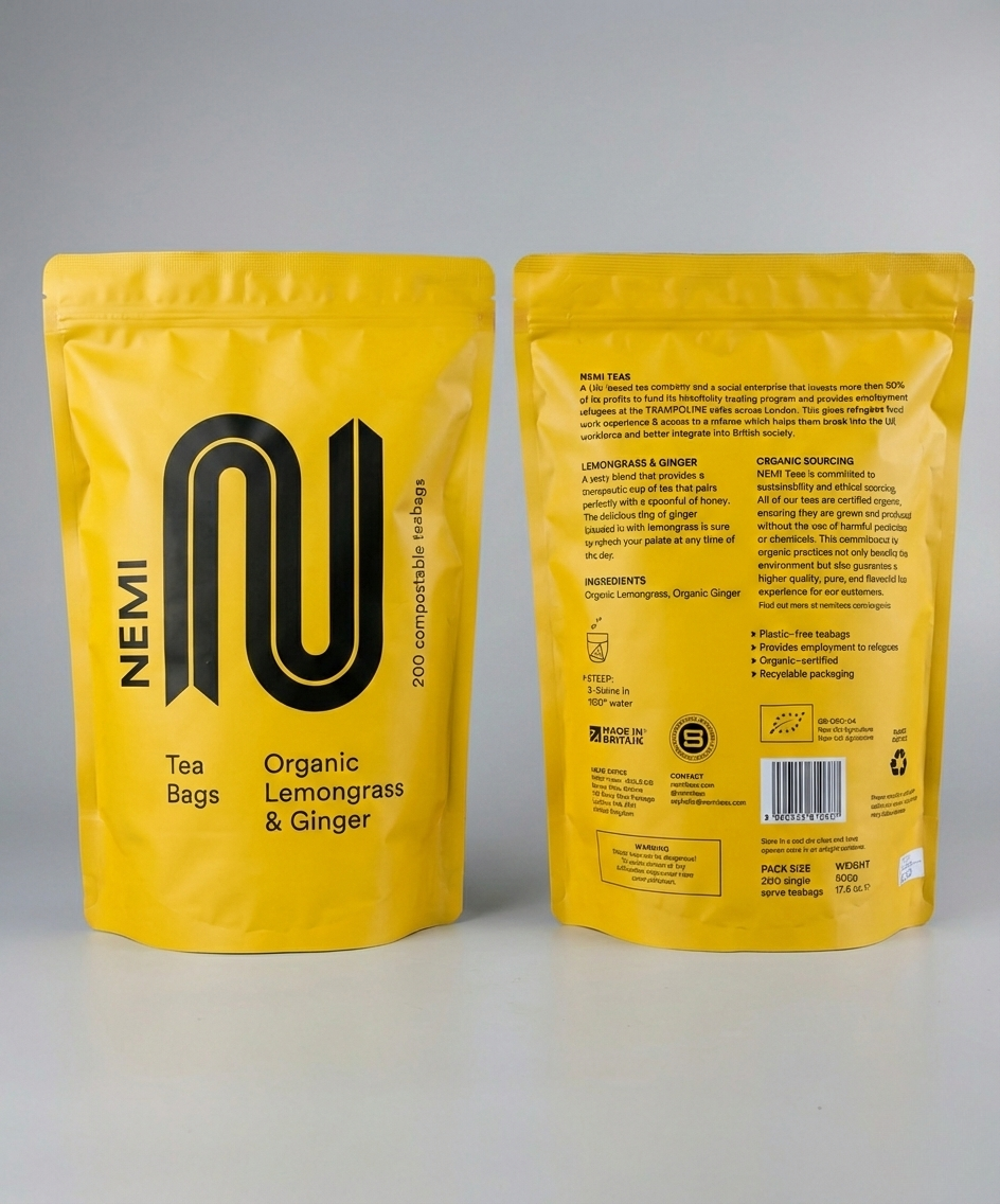 NEMI Lemongrass and ginger tea bags