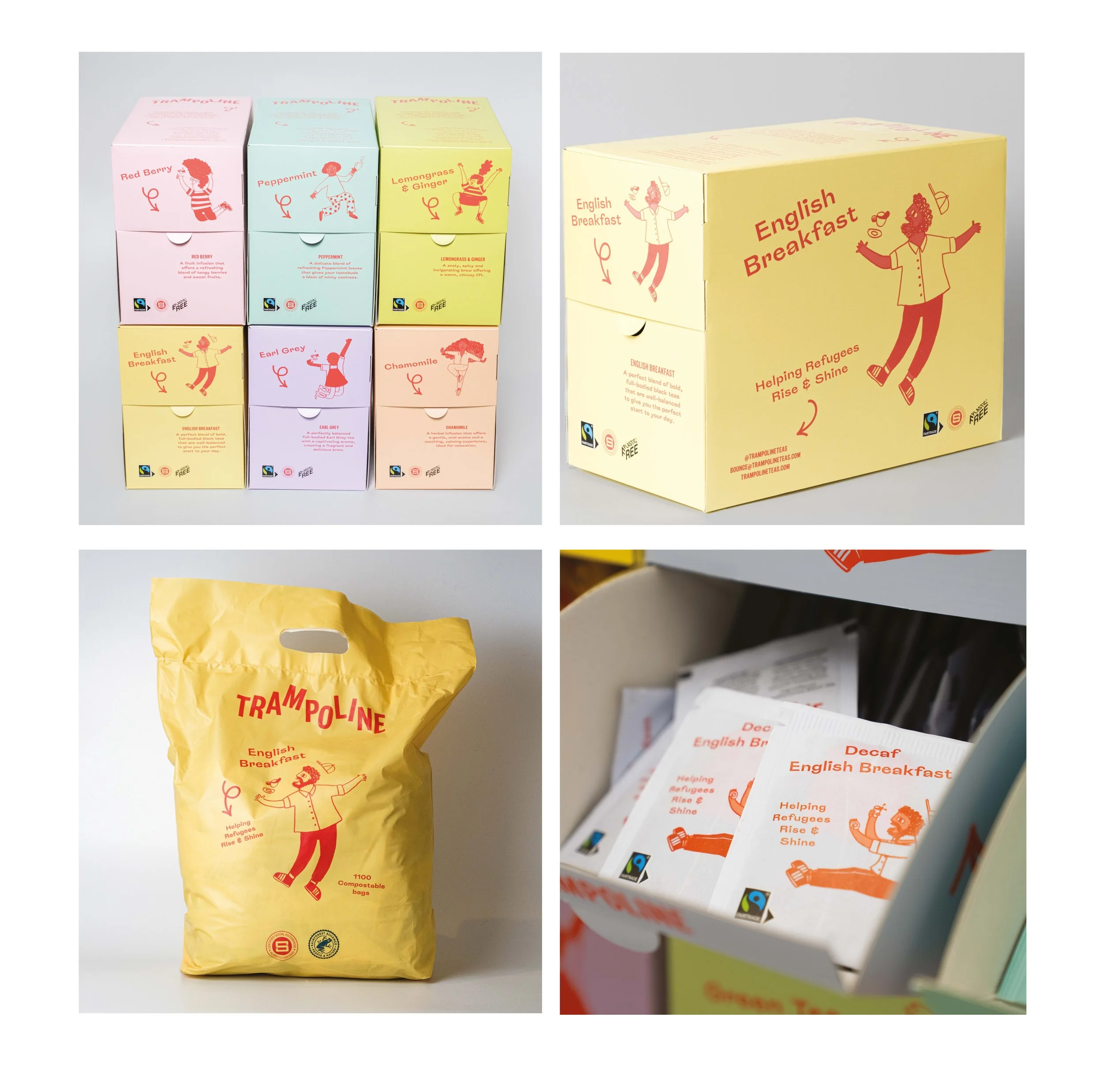 Trampoline Teas different formats for wholesale
