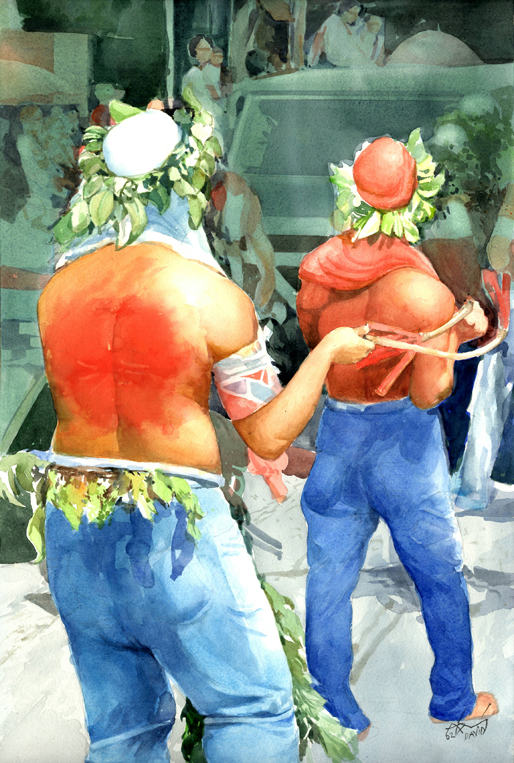 Holy Week Flagellants 21X14" 2002