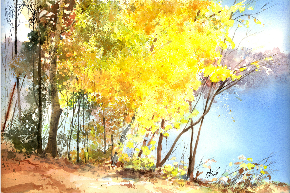 Sunlit Leaves 14X21" 2002