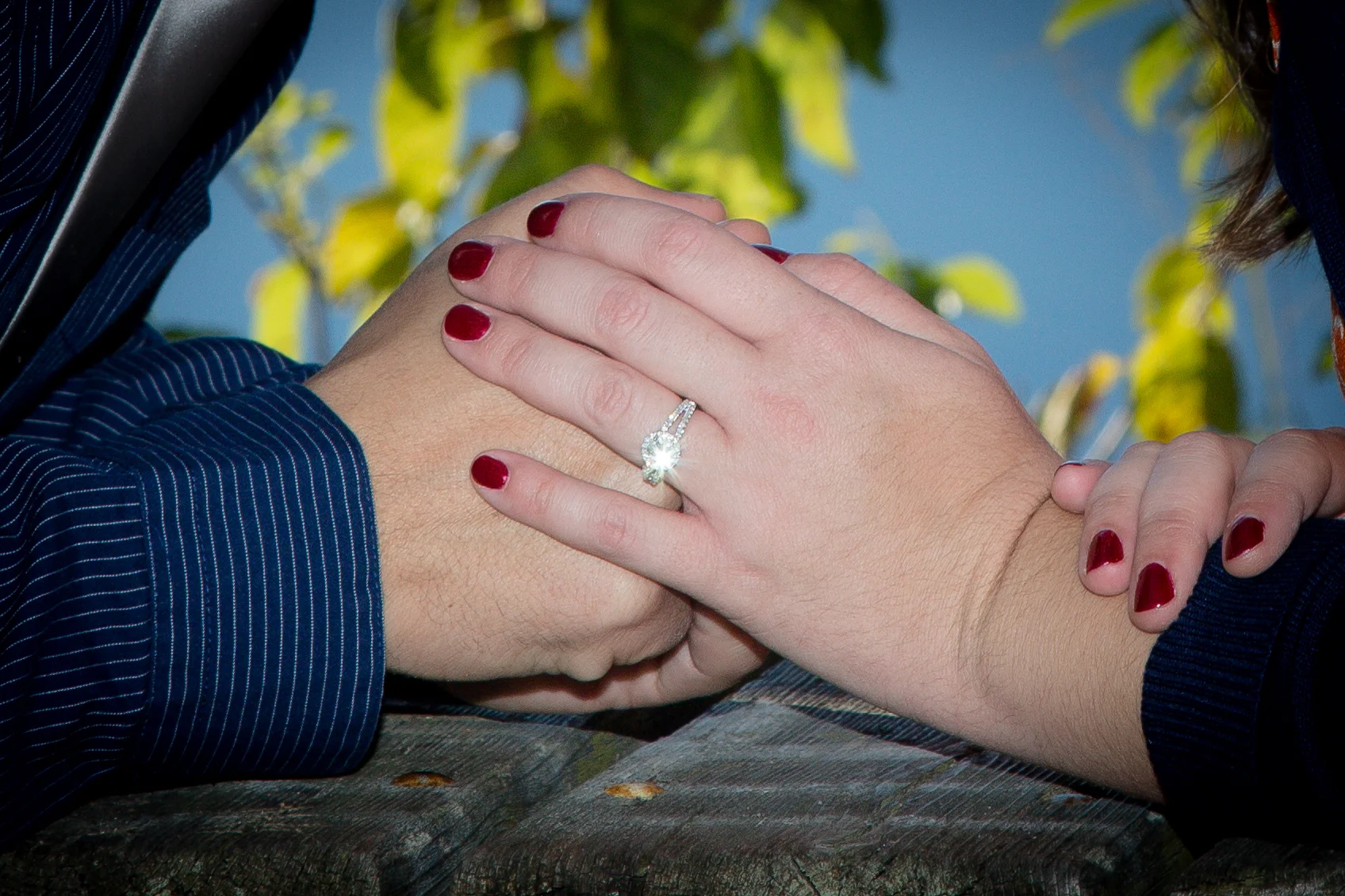 Engagement Photography of Engagement Ring at Stockton University in Galloway New Jersey by Anastasia Hanney Photography