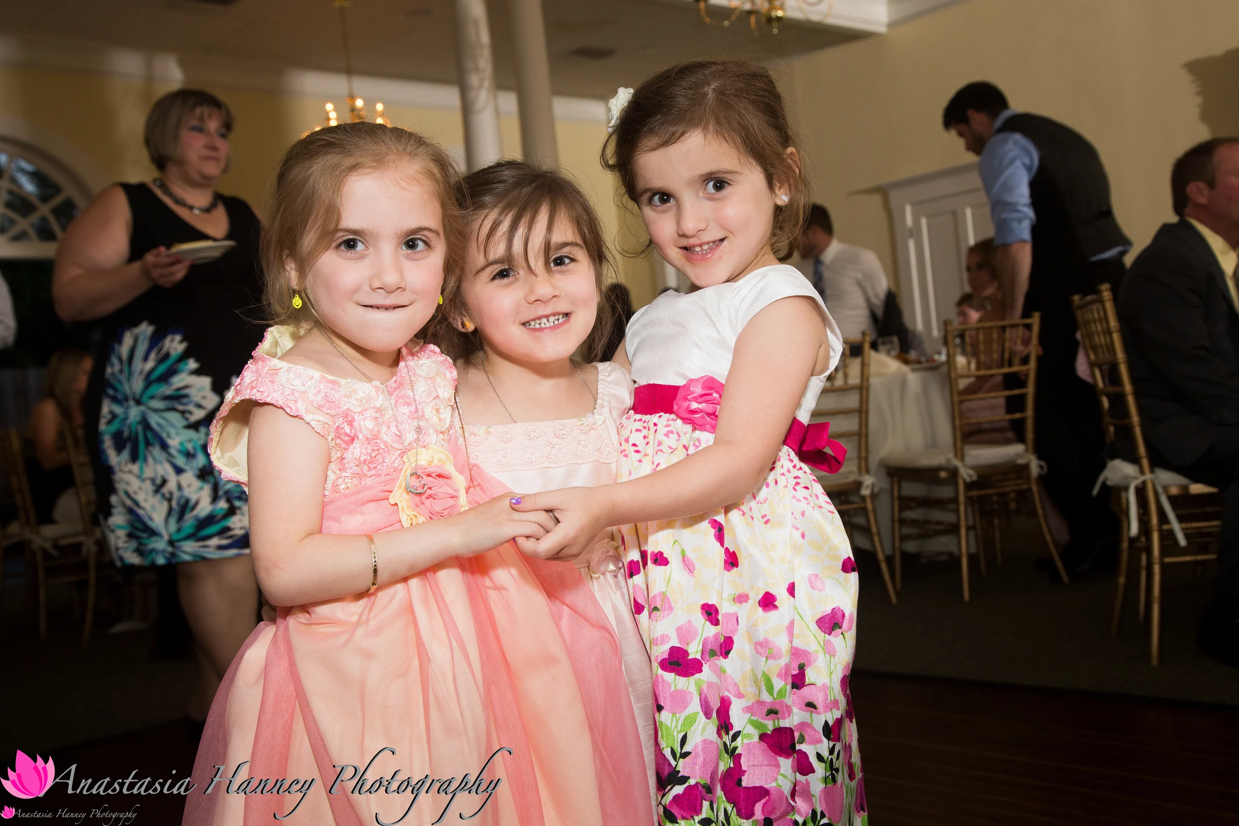 Wedding Photography of Flower Girls at Braddock's Tavern in Medford New Jersey by Anastasia Hanney Photography