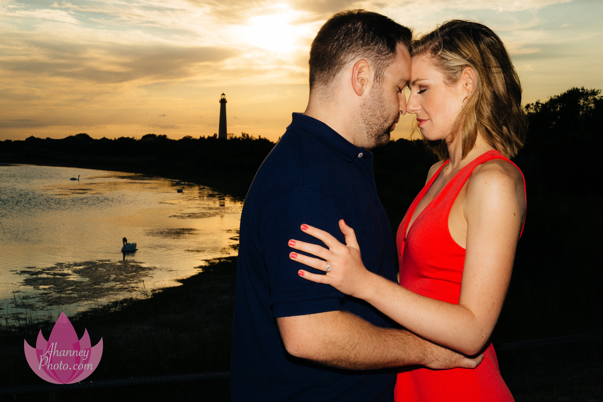 Engagement Photographer in Cape May New Jersey on Beach near Lighthouse She Said Yes