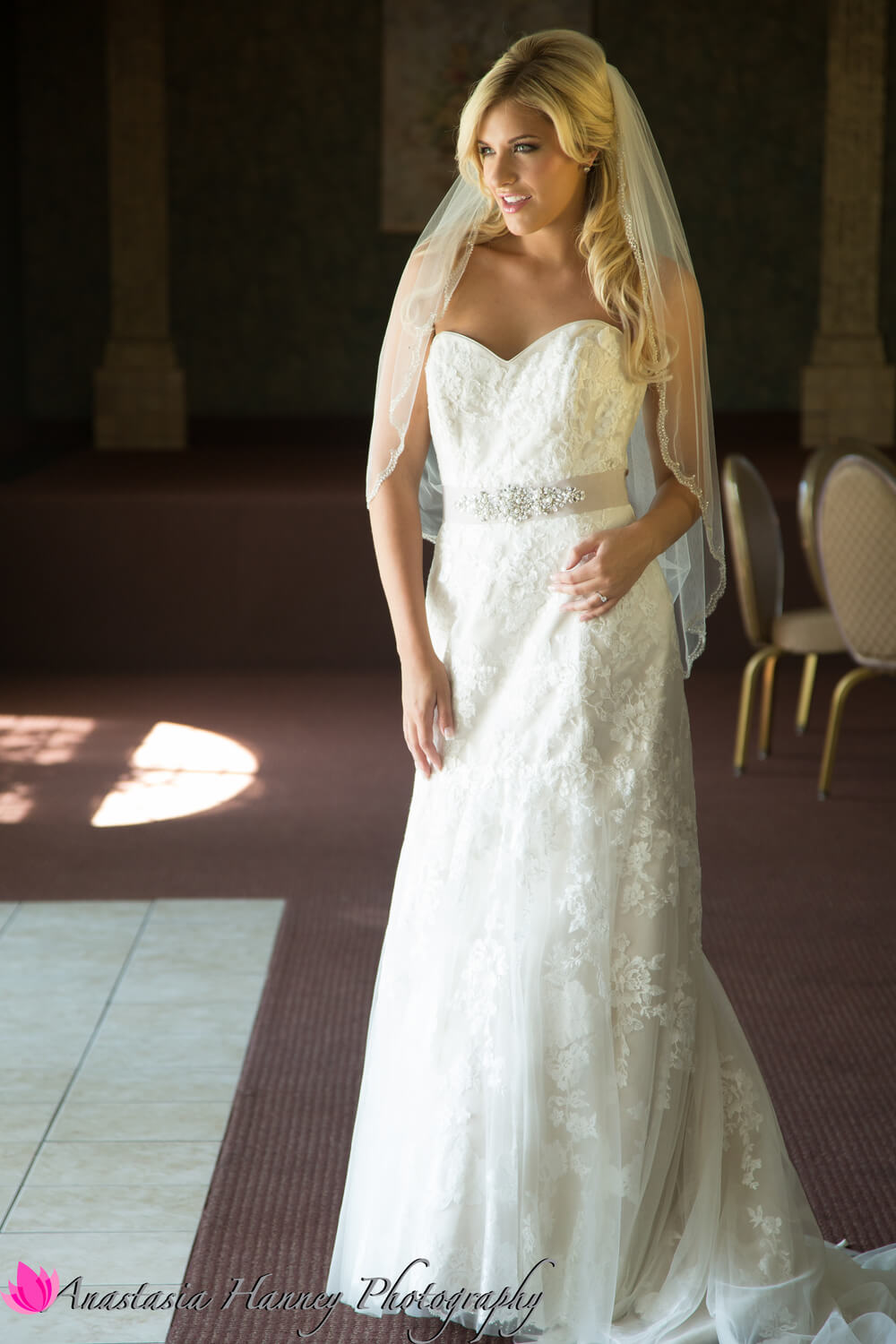 Wedding Photography of Beautiful Bride Posing at Renault Winery in Egg Harbor City New Jersey by Anastasia Hanney Photography AHanneyPhoto