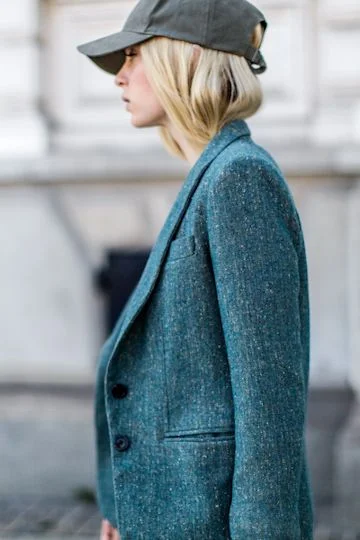 A well tailored blazer and baseball cap says it all...I know what I'm doing!! Lol. (Photo: shop.emersonfry.com)
