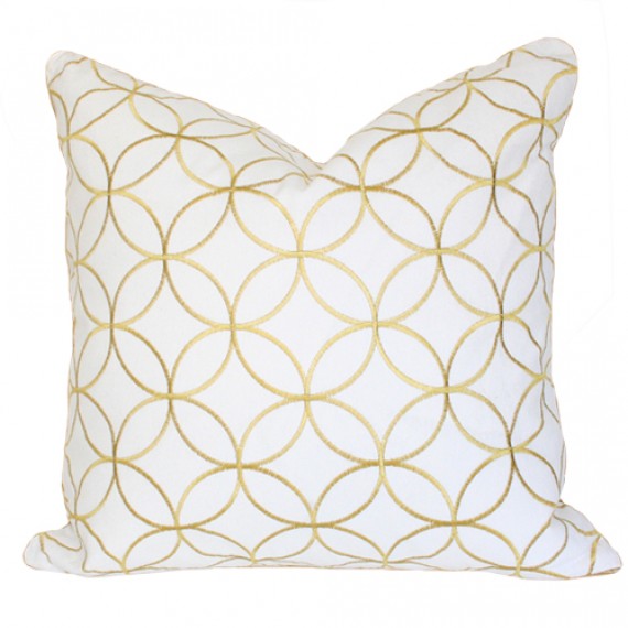 Arianna Belle Sungold Lattice Pillow