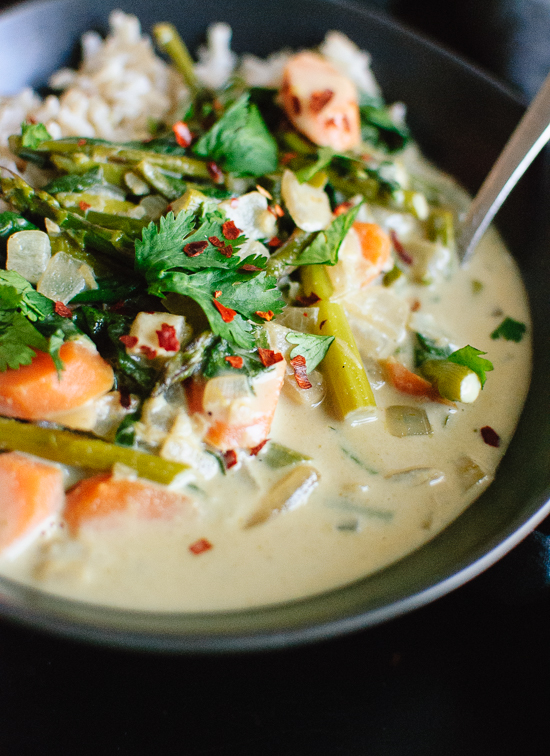 THAI GREEN CURRY WITH SPRING VEGETABLES