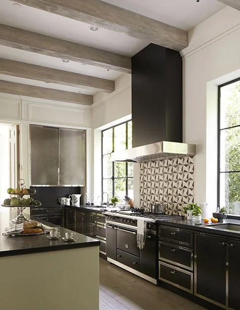 {Tile, Ann Sacks; Custom cabinets, Urban Archaeology; Stove, Lacanche}