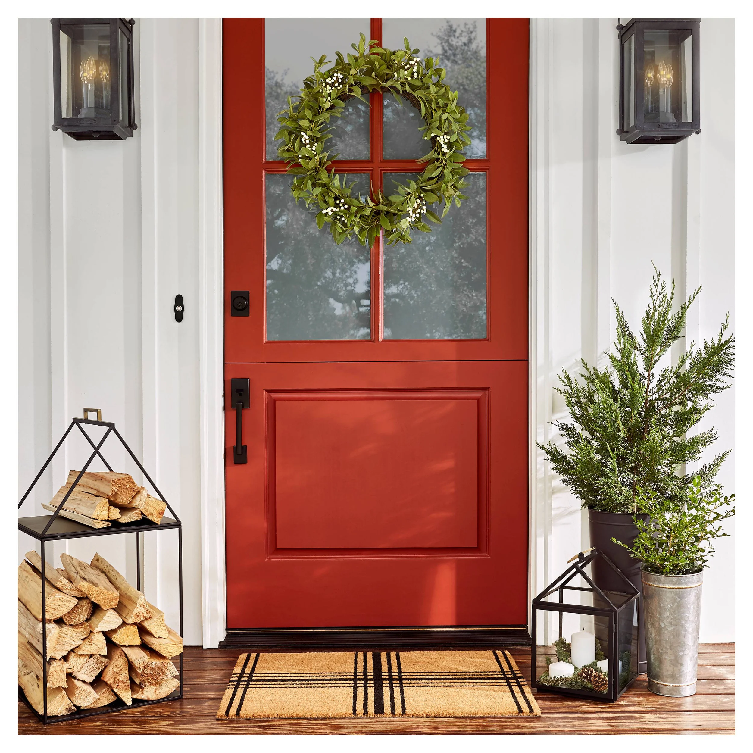Artificial Lamb Ear and White Berry Wreath (24") - Hearth & Hand™ with Magnolia