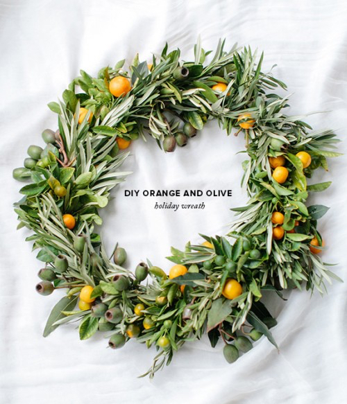 Orange and Olive Wreath DIY 