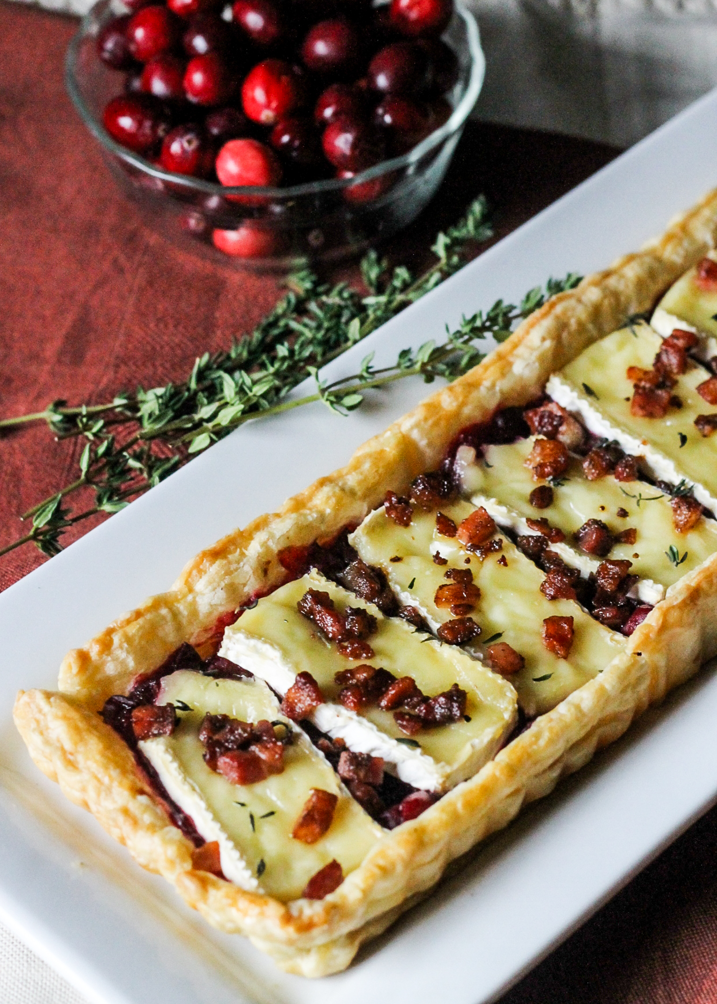 Cranberry Brie Tart with Pancetta &amp; Thyme