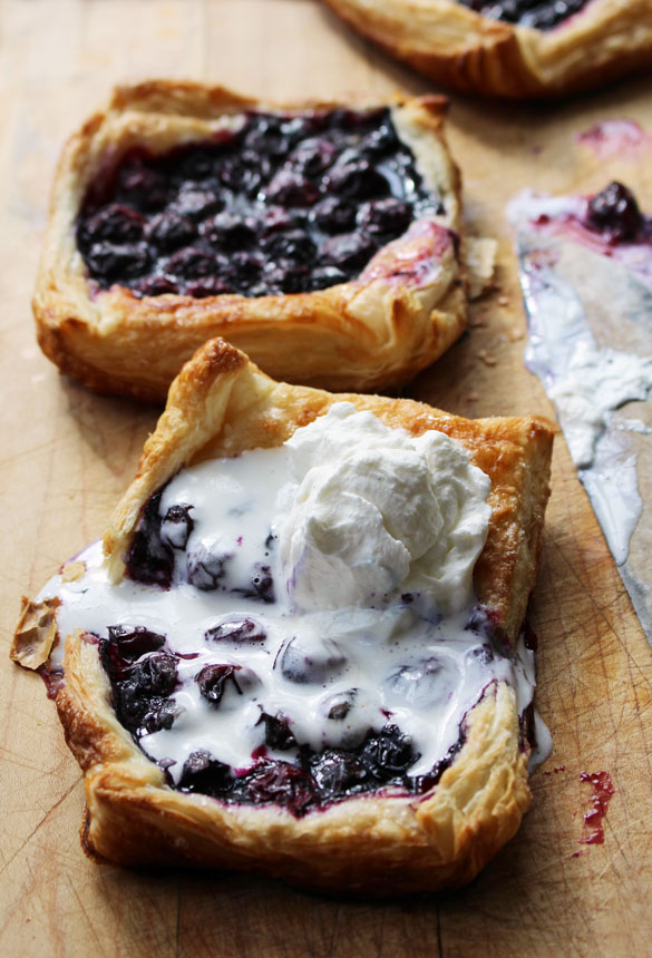 Blueberry Puff Pastry Pies