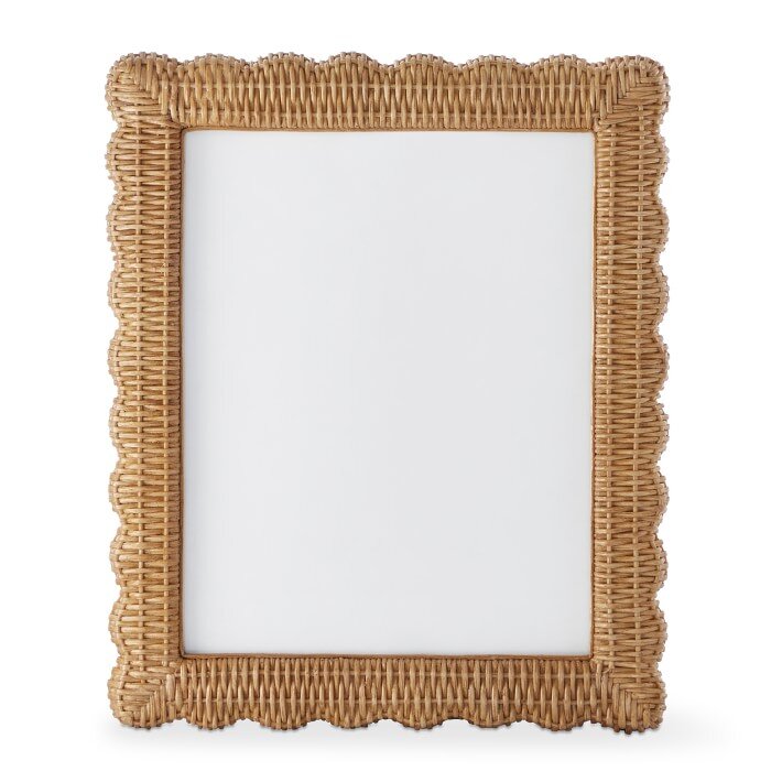 AERIN Wicker Scalloped Gallery Frame