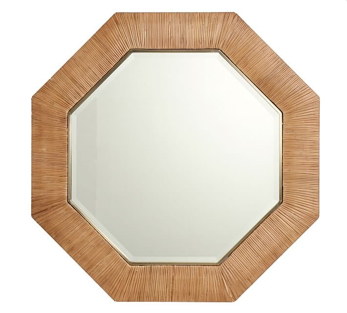 Sarah Bartholomew Octagonal Rattan Mirror