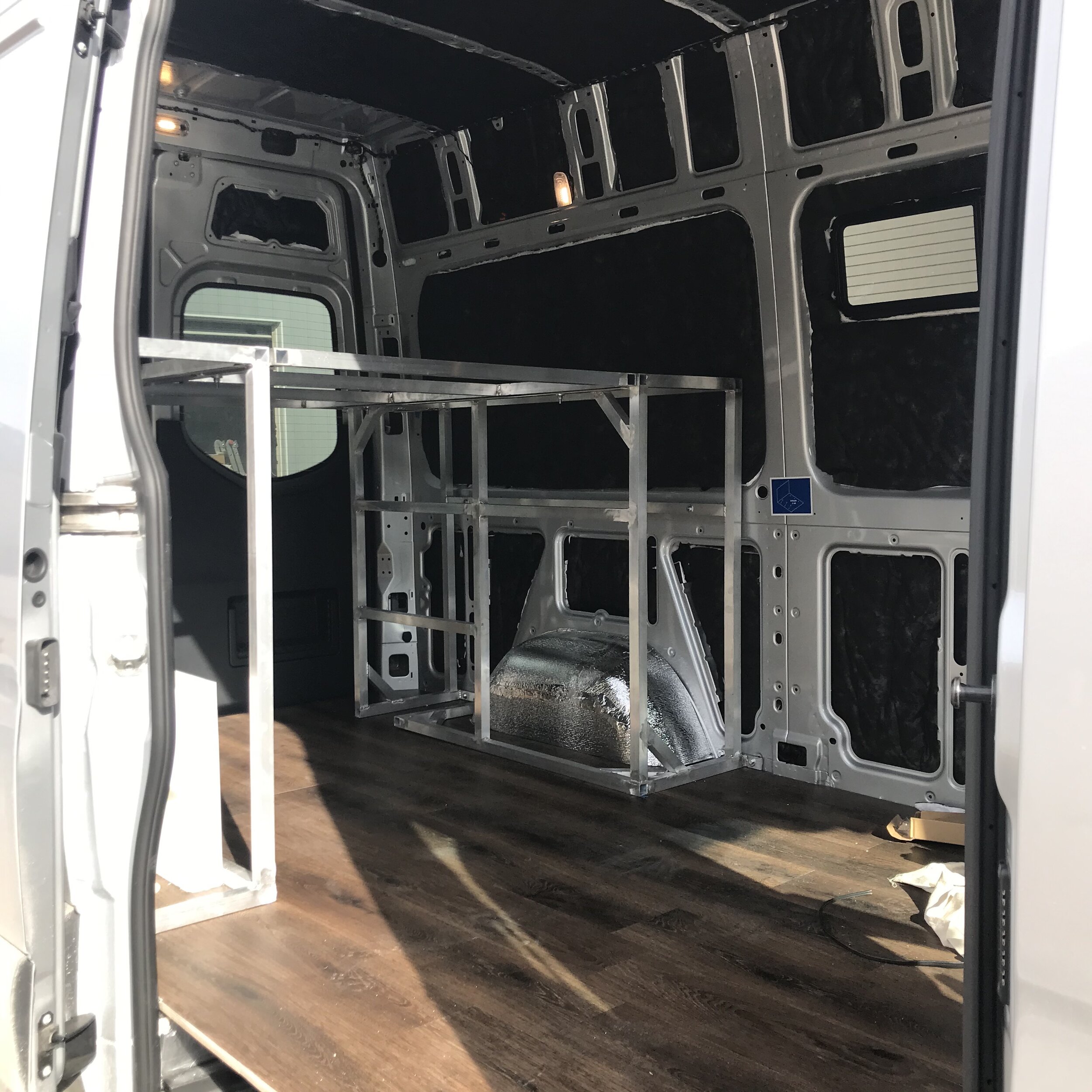 Aluminum Sprinter van bed frame