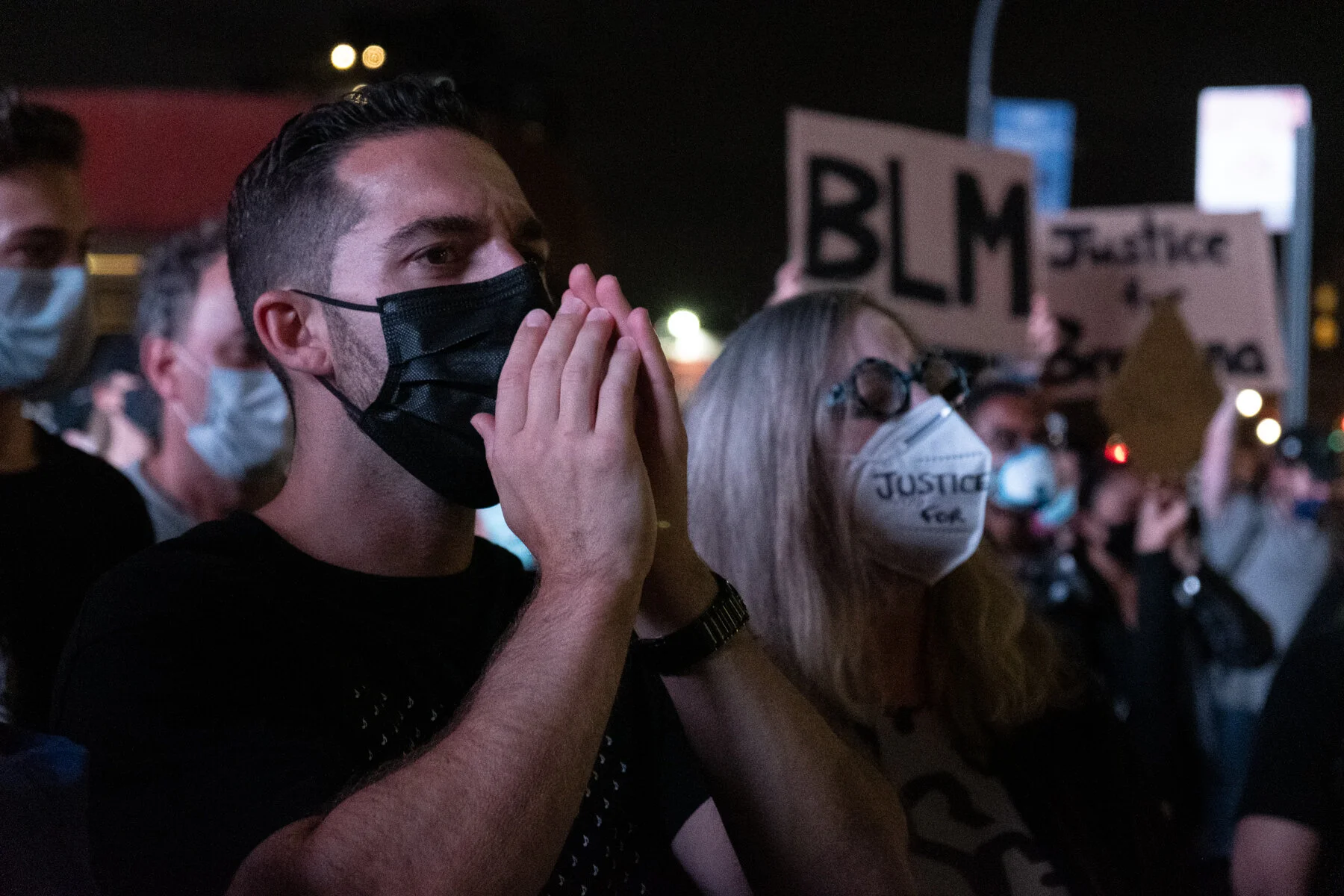  Protesters gather to demand justice for Breonna Taylor in Brooklyn. November 2020.  