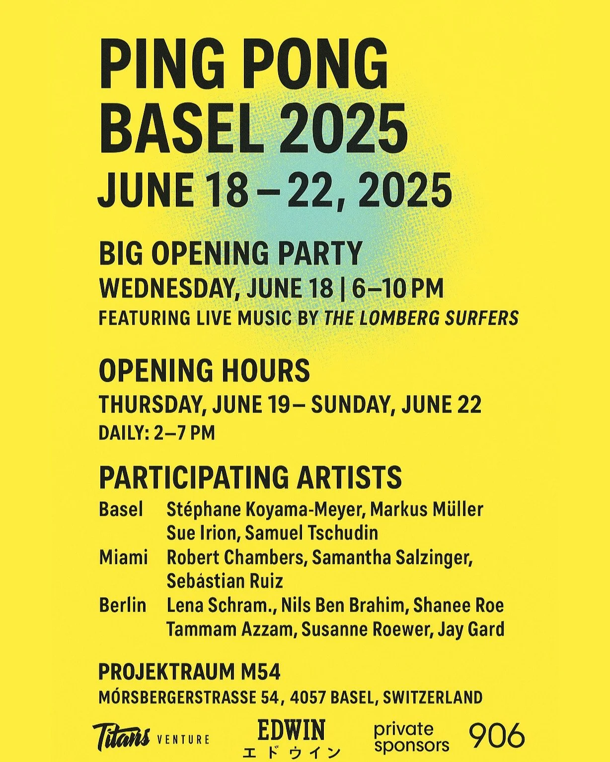 I&rsquo;m excited to be included in this exhibition during Art Basel in Switzerland. A big thank you to sue.irion for curating me in it. ❤️

#artbasel #artbasel2025 #pingpongbasel
