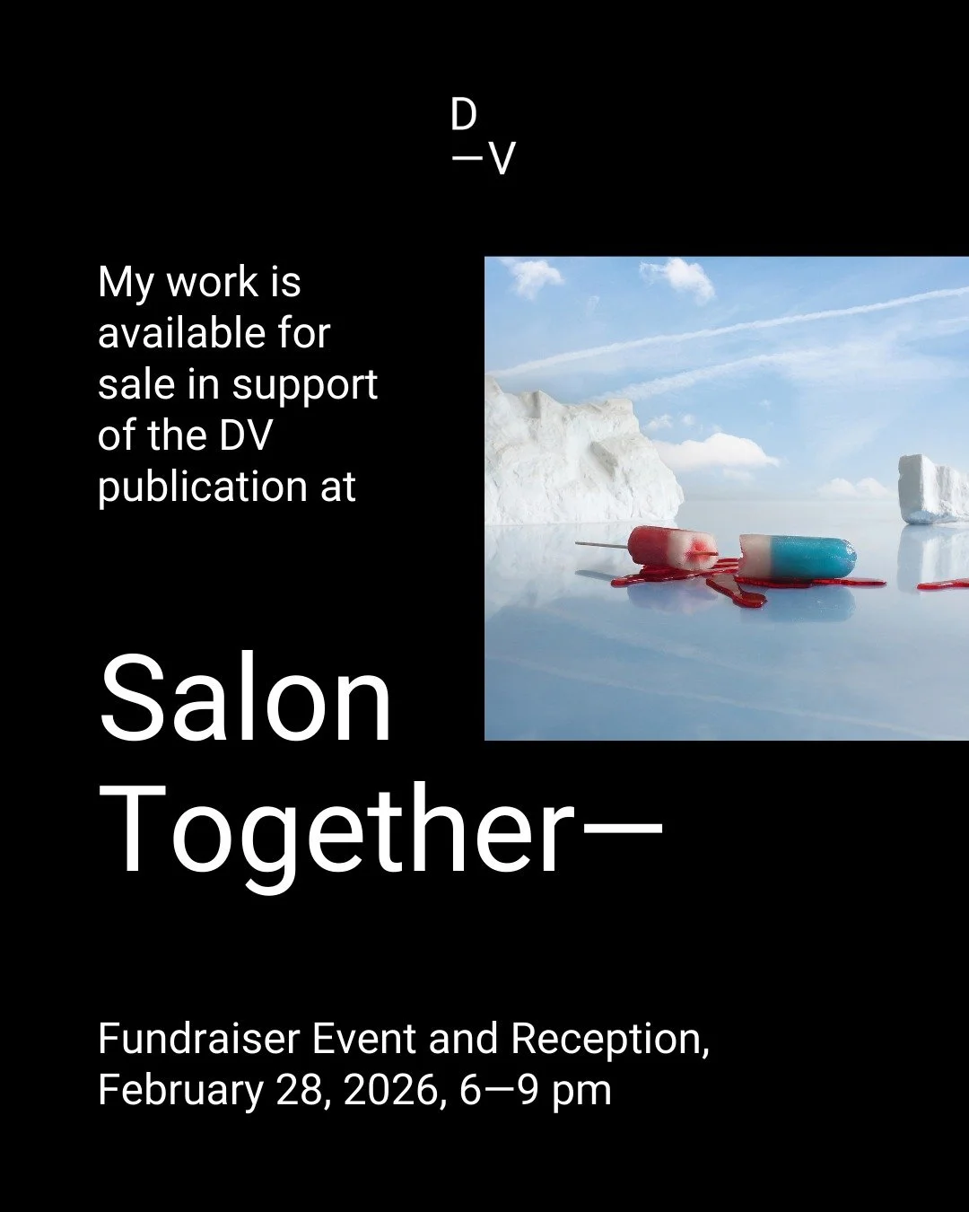 I&rsquo;m honored to be part of Salon Together&mdash;, a special fundraiser exhibition at Dimensions Variable supporting the production of their upcoming 16-year publication.

All works in this exhibition have been generously donated by artists who h